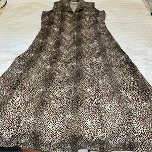 SELENE SPORT VINTAGE SILK Animal Print Maxi Dress